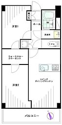 綱島住宅 2LDKの間取図画像