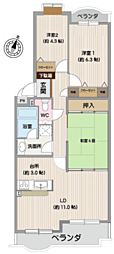 ライブタウン湘南野比5号棟 3LDKの間取図画像