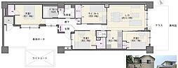 ファミールガーデン横浜・屏風浦 3SLDKの間取図画像