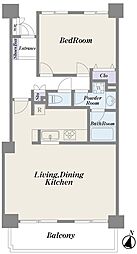 エステ・スクエア川崎京町 1LDKの間取図画像