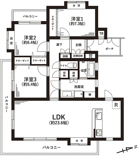 間取りを拡大表示
