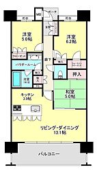 MJRザ・ガーデン宮崎駅前 3LDKの間取図画像