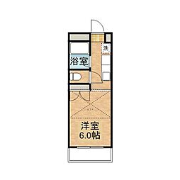 メイプルコート広原 1Kの間取図画像