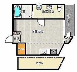 JR日豊本線 西都城駅 徒歩18分の賃貸マンション 3階ワンルームの間取り
