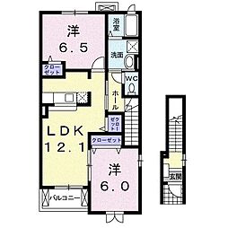 JR日豊本線 五十市駅 バス35分 小学校下下車 徒歩6分 2階/-