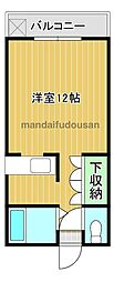 ラパン吉尾 ワンルームの間取図画像