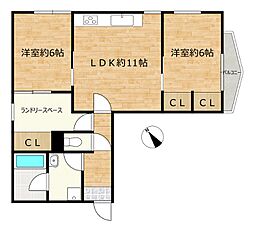 間取図画像 2SLDK