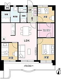 ライオンズマンション筑紫丘 3LDKの間取図画像