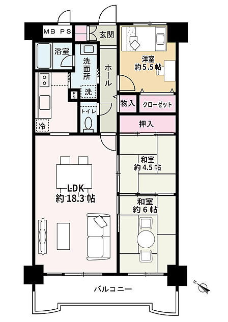 家族の“ちょうどいい”が詰まった、ゆとりの3LDK。
