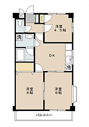 セルアーモ高野台平井 3DKの間取図画像