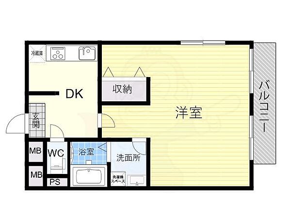 オルボス壱分 ｜奈良県生駒市壱分町(賃貸マンション1DK・1階・40.50㎡)の写真 その2