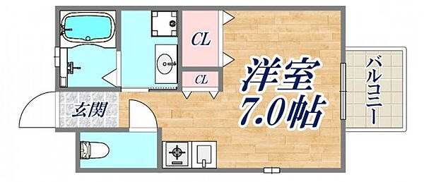 セジュールエム ｜兵庫県神戸市須磨区須磨本町2丁目(賃貸マンション1R・2階・23.59㎡)の写真 その2