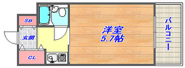 ビシック西進 ｜兵庫県神戸市灘区友田町3丁目(賃貸マンション1R・4階・15.60㎡)の写真 その2