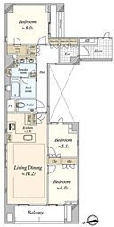 グランドメゾン白金レジデンス 3LDKの間取図画像