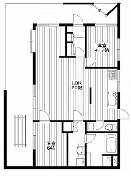 東京都中野区上高田3丁目(賃貸マンション2LDK・1階・69.00㎡)の写真 その2