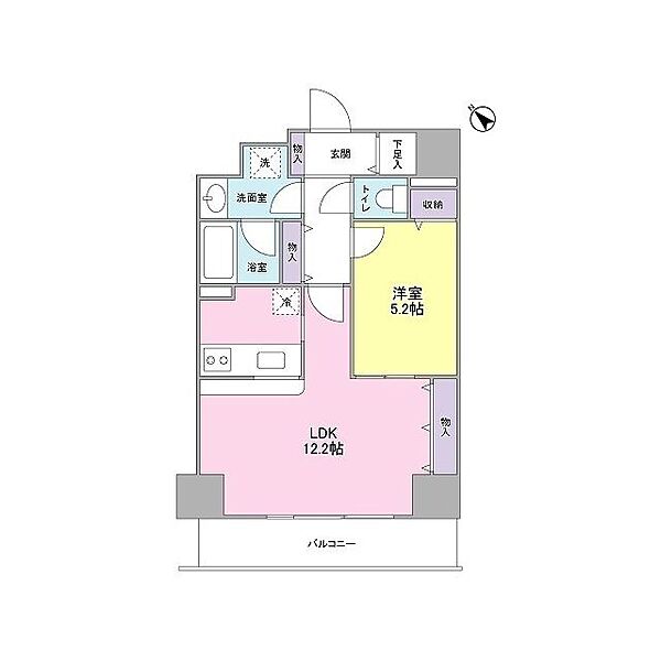 東京都渋谷区円山町(賃貸マンション1LDK・12階・45.23㎡)の写真 その2