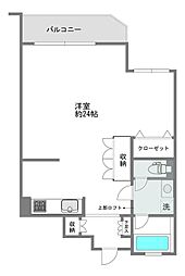 センチュリーハイツ三宿 ワンルームの間取図画像