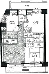 ヴィンテージ中目黒 3LDKの間取図画像