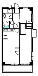 デンス河野 2LDKの間取図画像