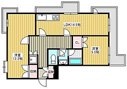 田園調布フォレストヒルズ 2LDKの間取図画像