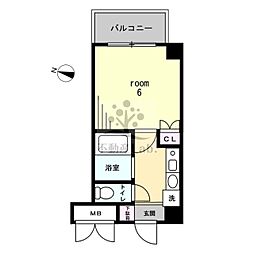 Villa　Kei 6階1Kの間取り