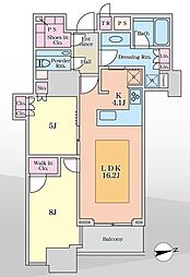 三田ガーデンヒルズWEST HILL 2LDKの間取図画像
