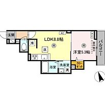 ASSETーcourt錦町  ｜ 東京都立川市錦町6丁目（賃貸アパート1LDK・1階・33.13㎡） その2