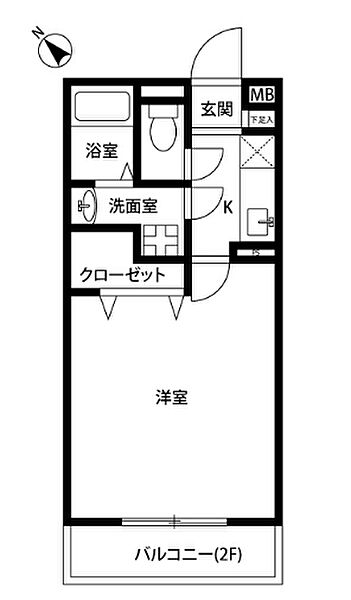 アムール花水木 ｜東京都武蔵村山市三ツ木1丁目(賃貸アパート1K・2階・28.15㎡)の写真 その3