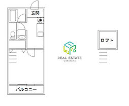 グリーンヒル打越 2階1Kの間取り