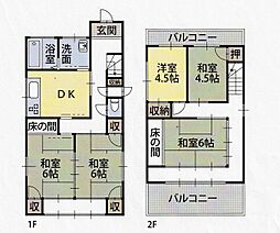 南海和歌山港線 和歌山港駅 4.8kmの賃貸一戸建て 1階5DKの間取り