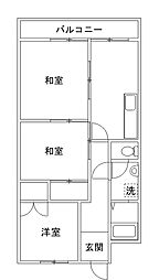 JR和歌山線 岩出駅 5.6kmの賃貸マンション 6階3DKの間取り