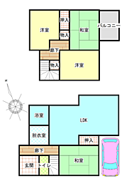 曽屋戸建 4LDKの間取り