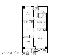 マンハイム大宮 3LDKの間取図画像