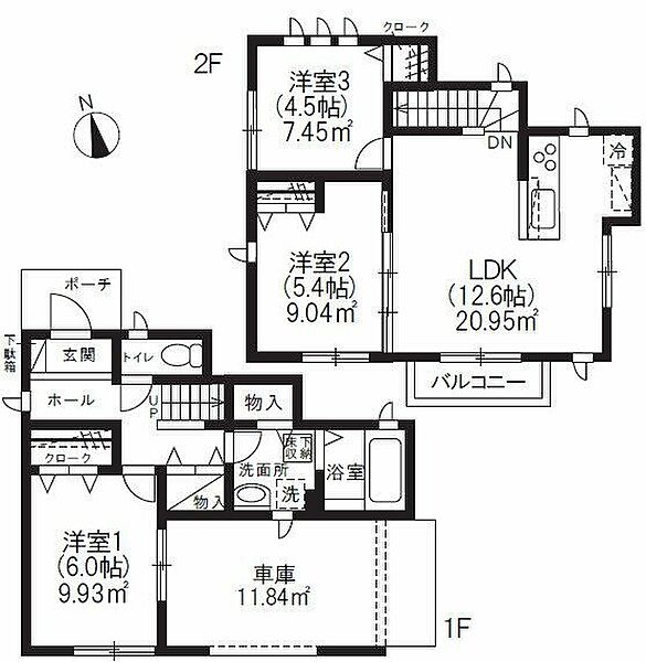 東京都杉並区久我山1丁目(賃貸一戸建3LDK・--・71.48㎡)の写真 その2