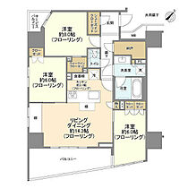 東京都中央区日本橋浜町3丁目（賃貸マンション3LDK・16階・85.74㎡） その2