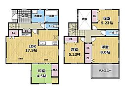 明石市魚住町清水 4LDKの間取り