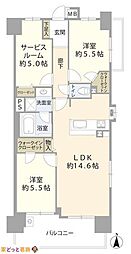 レーベンハイム葛西グランアベニュー 2SLDKの間取図画像