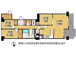マンハイム芦屋 3LDKの間取図画像