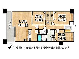 宝塚南雲雀丘ガーデンハウス 3LDKの間取図画像