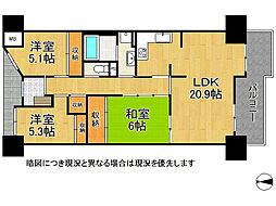 ジークレフ武庫川公園 3LDKの間取図画像
