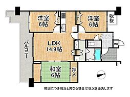 エスリード苦楽園老松町 3LDKの間取図画像