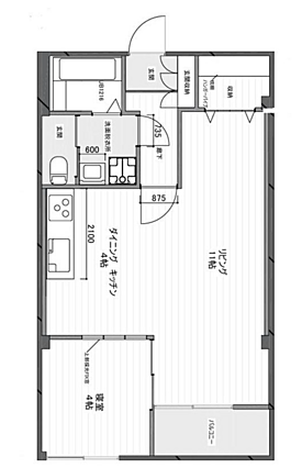 ▼広々としたL...