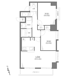 アークステージ北池袋 2LDKの間取図画像