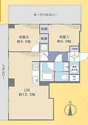間取図画像 2LDK