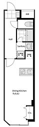 バルミー赤坂 ワンルームの間取図画像