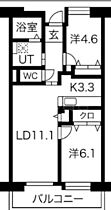 東京都品川区上大崎2丁目（賃貸マンション2LDK・6階・60.50㎡） その2