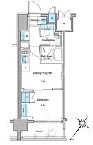 東京都品川区西大井1丁目9-19（賃貸マンション1DK・8階・26.34㎡） その2