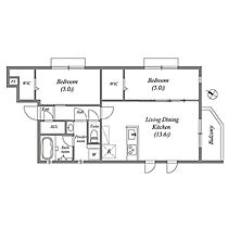 東京都大田区田園調布2丁目（賃貸マンション2LDK・4階・68.00㎡） その2