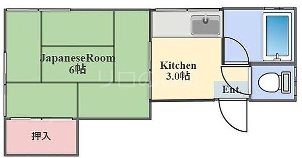 東京都品川区豊町1丁目(賃貸アパート1K・2階・21.00㎡)の写真 その2