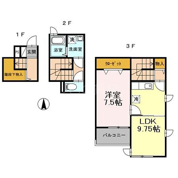 東京都大田区大森西3丁目(賃貸アパート1LDK・3階・55.22㎡)の写真 その2